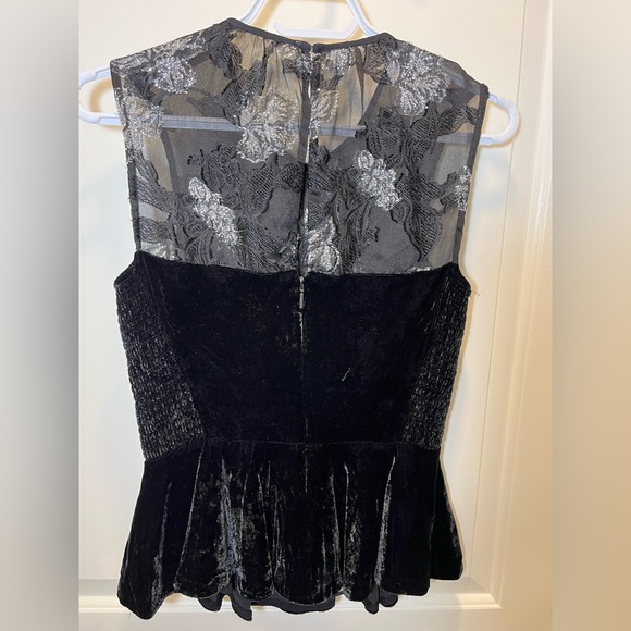 Rebecca Taylor velour and lace sleeveless blouse - Picture 7 of 9
